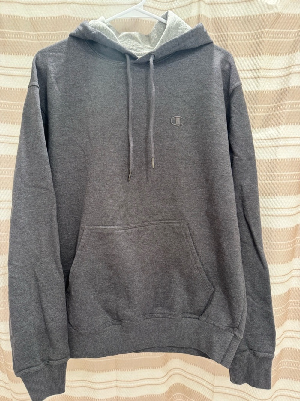 Men Champion Dark Gray Pullover Hoodie